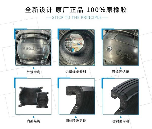 ​天津PN16氟橡（xiàng）膠軟接頭裝於（yú）管路中